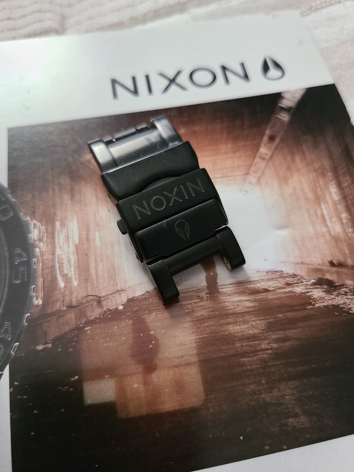 ♡Nixon The 42-20 black color Watch buckle deployment band clasp wristband.Used.