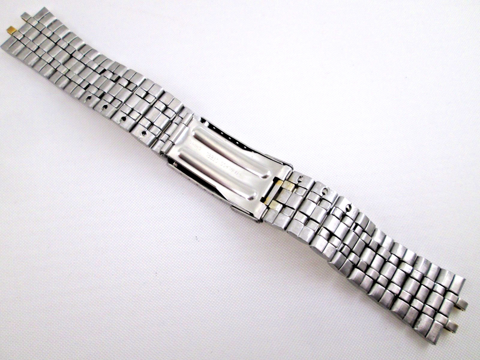 2.5mm 10mm 22mm lug size men’s st. steel watch band two tone fold over clasp