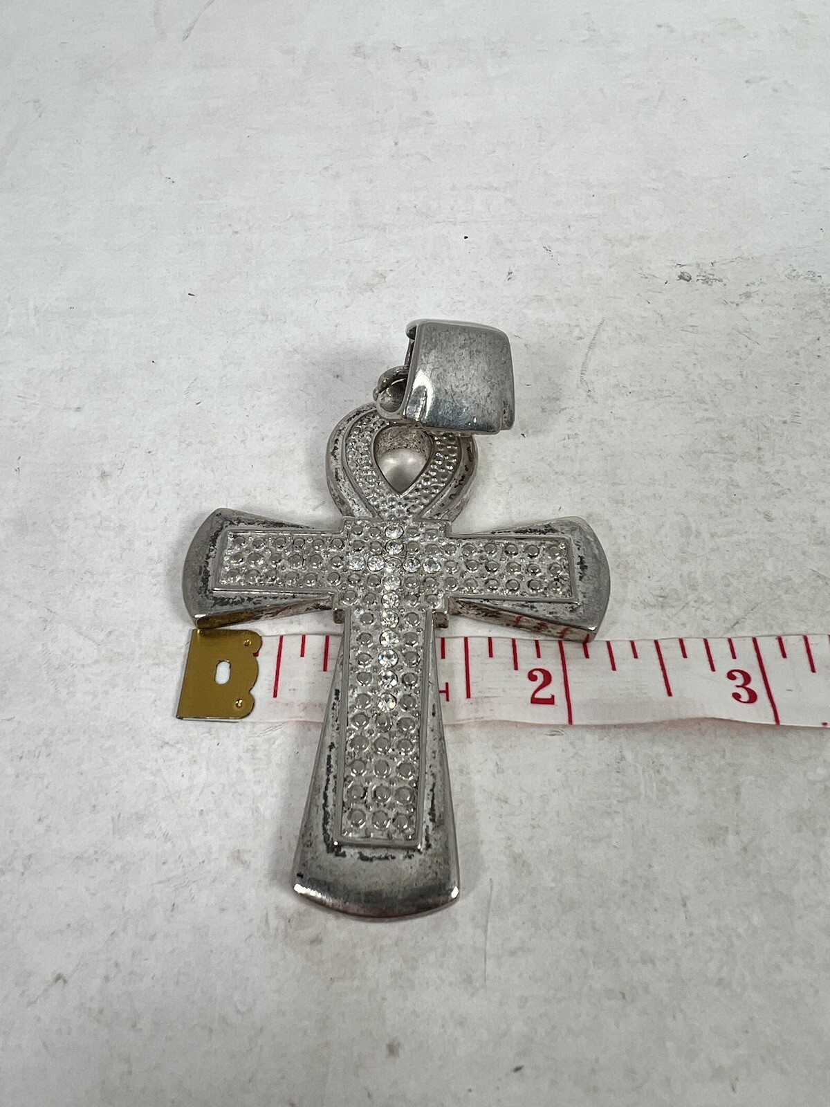 VTG 925 Sterling Silver Ankh Cross Pendant 1.3oz 4in SEE DESCRIPTION