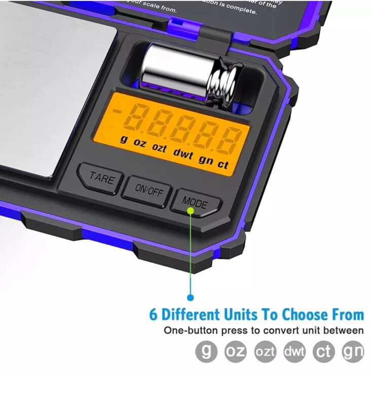 Purple Digital Pocket Scale 200g x 0.01g Jewelry Gold Gram Herb Karat Weight