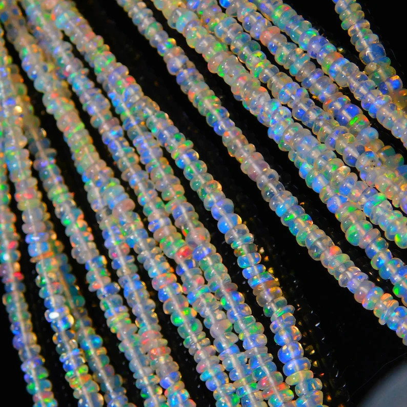 SPECIAL OFFER! Ethiopian Opal Beads-2.50 to 3 mm Ethiopian Opal Smooth Rondelle-