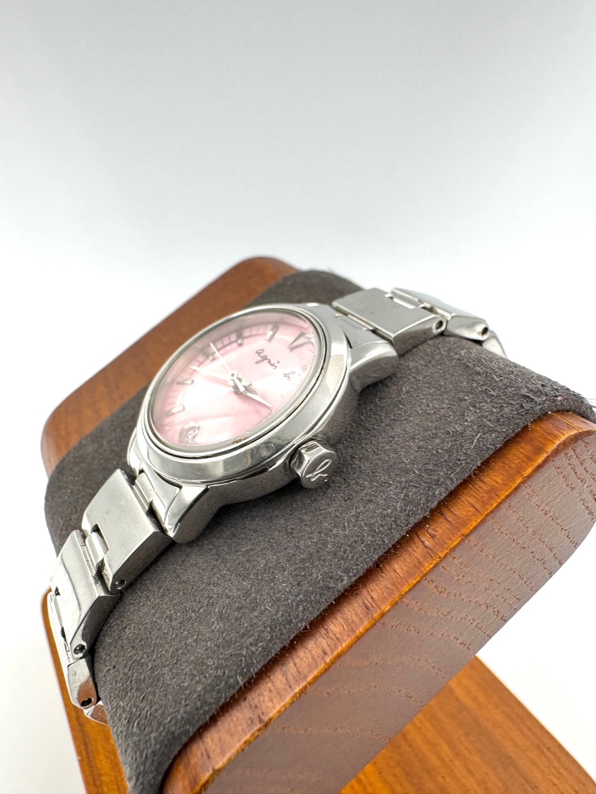 agnes b 28mm Women Quartz Watch New Battery working 7N82-0CS0 f3070
