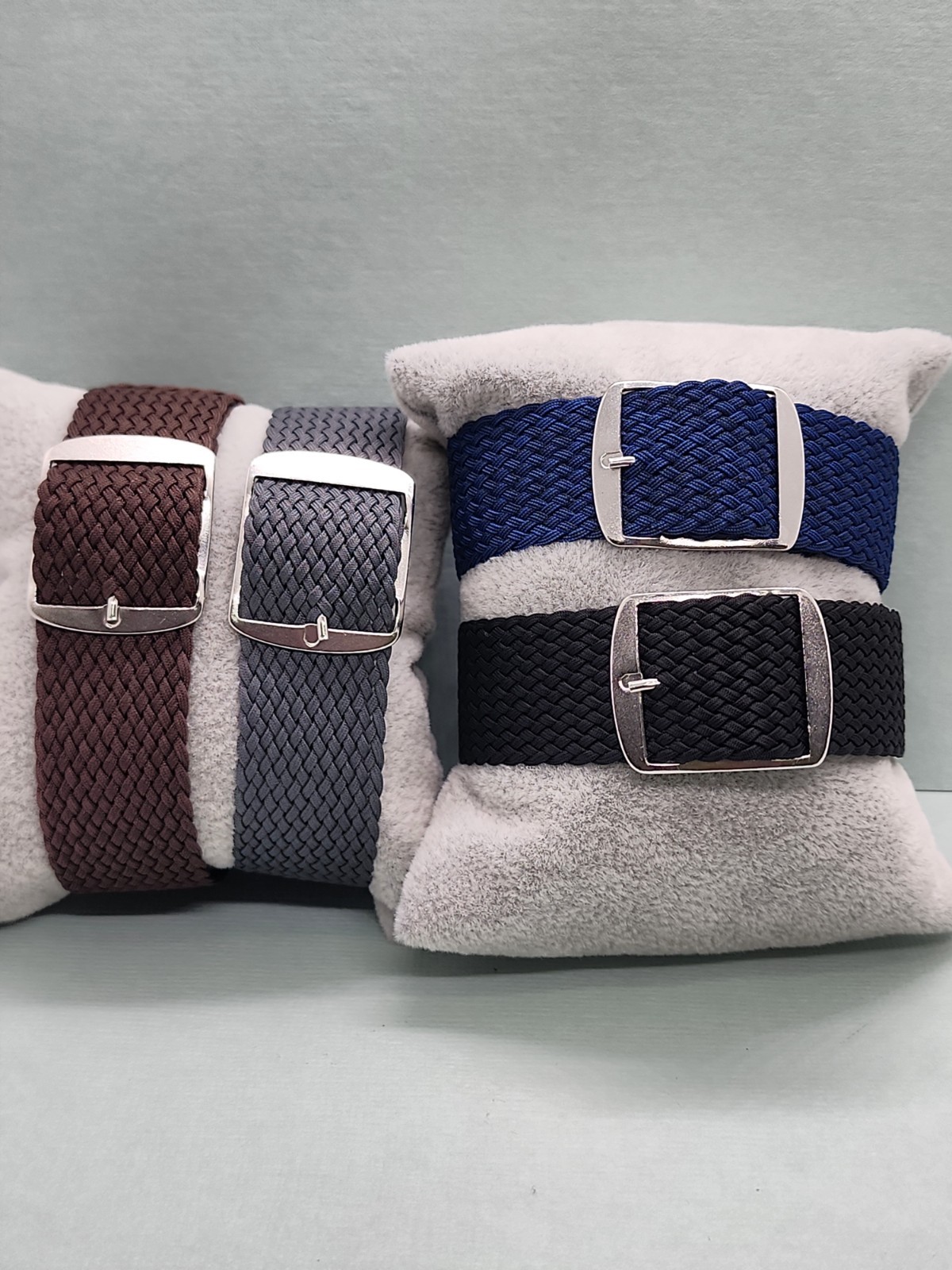 Four 1960’s-70’s NOS 20mm Perlon Woven Nylon 1 Piece Military Style Watch Bands