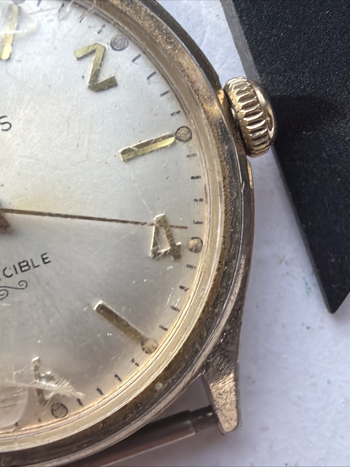 AY99 VTG Mens Helbros Automatic Rare 33mm Mens Watch Parts Repairs As Is**