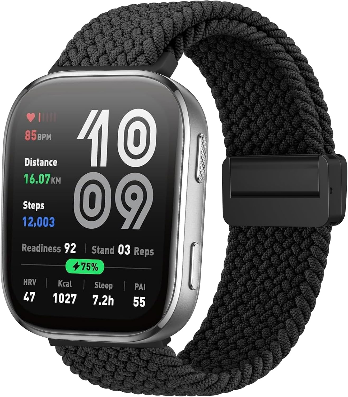 Magnetic Braided Strap for Amazfit Bip 6 / Bip 5 Watch Band, Amazfit GTR 4 Bands