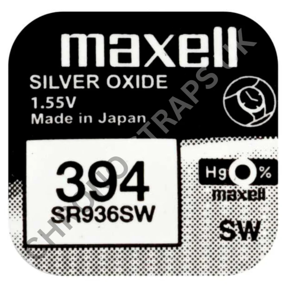 Maxell 394 / SR936SW Silver Oxide Watch Battery