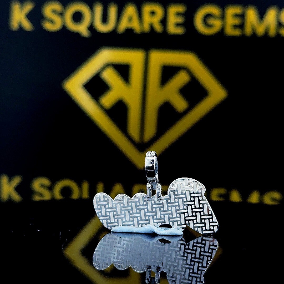 Custom Letter VVS Shiny Round Cut Moissanite Hip Hop Rapper Pendant 925 Silver