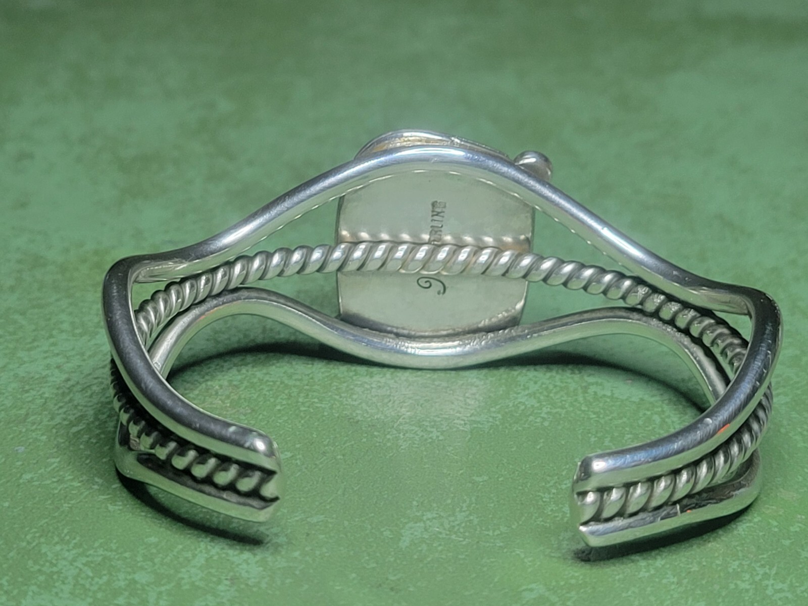 Kingman Turquoise Sterling Silver Cuff Bracelet Handmade 43.3g Ithaca Peak
