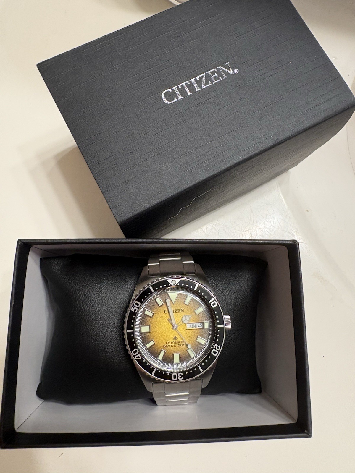 CITIZEN PROMASTER MARINE DIVER AUTOMATIC STAINLESS MENS WRISTWATCH W/BOX
