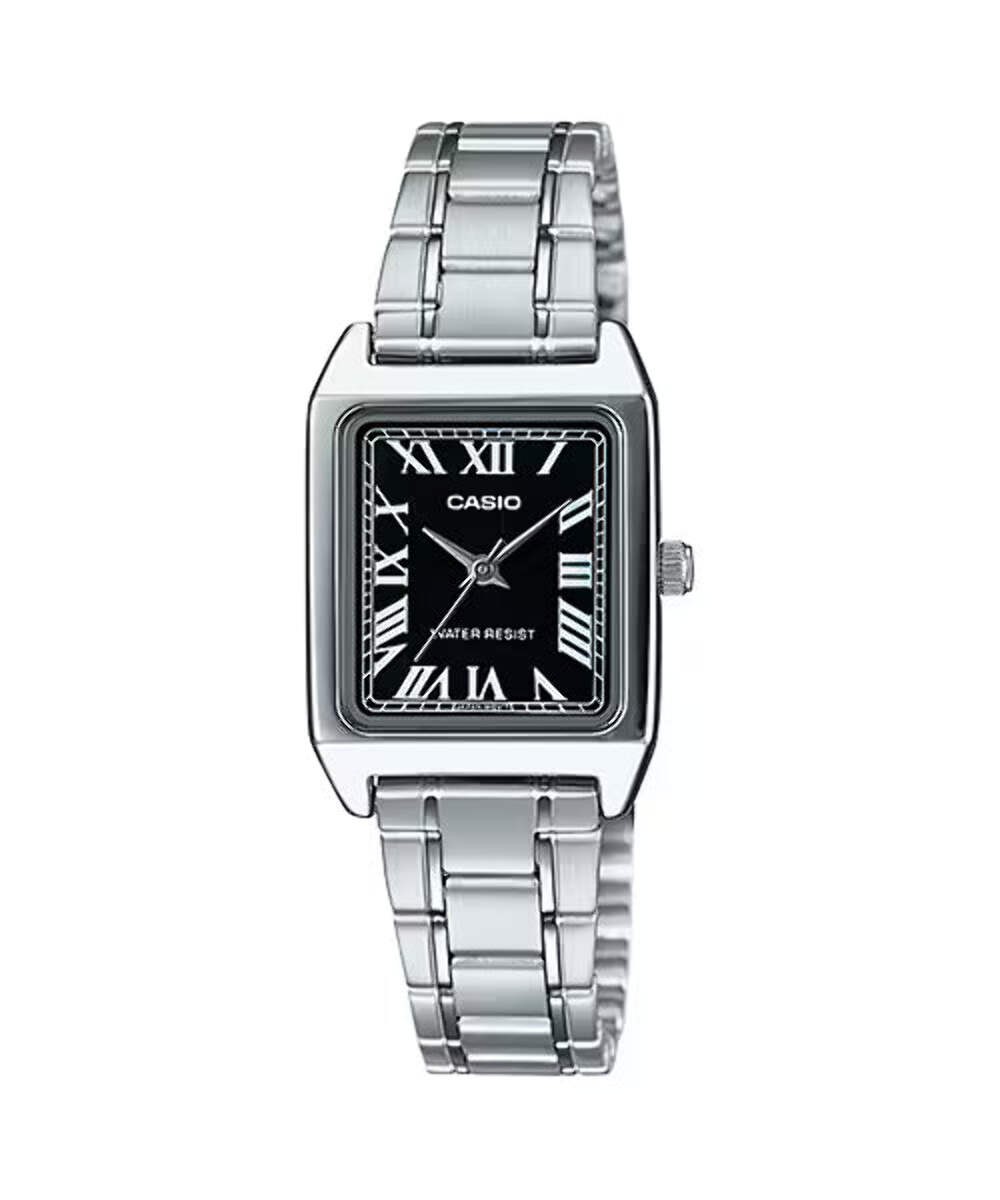 CASIO LTP-V007D-1B LTPV007 SILVER / BLACK DIAL WOMEN’S QUARTZ WATCH