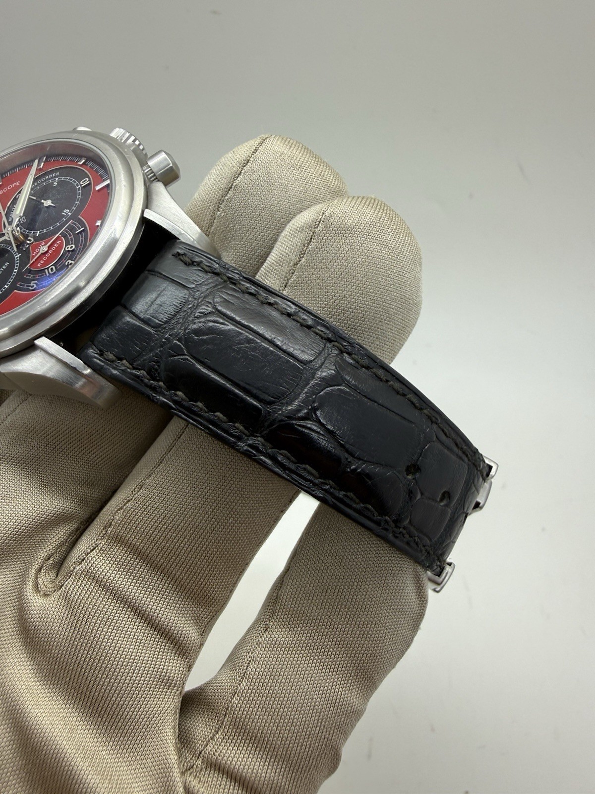 Omega DeVille Chronoscope Red Dial Steel Automatic 41mm Watch 4851.61.31 B+P