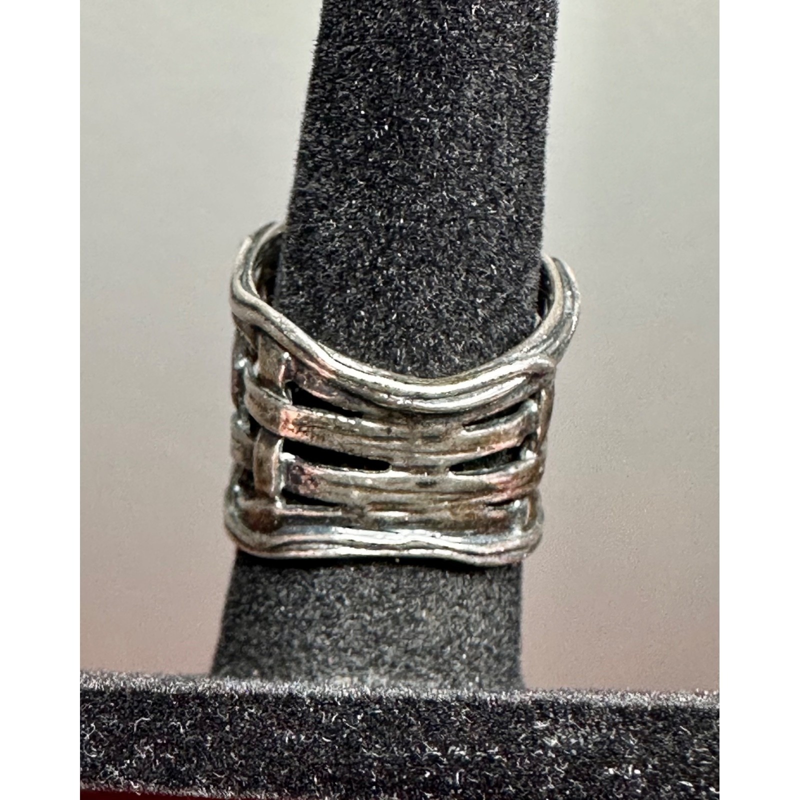 Paz Creations PZ 925 Sterling Silver Blue Topaz Butterfly Ring Size 5.5
