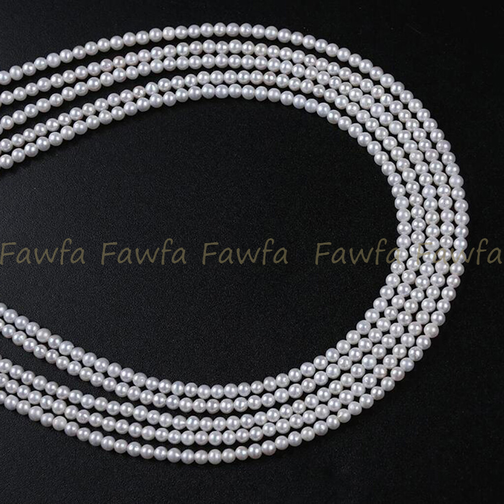 Genuine 2-3mm Natural Mini White Freshwater Pearl Round Loose Beads 15″ Strand