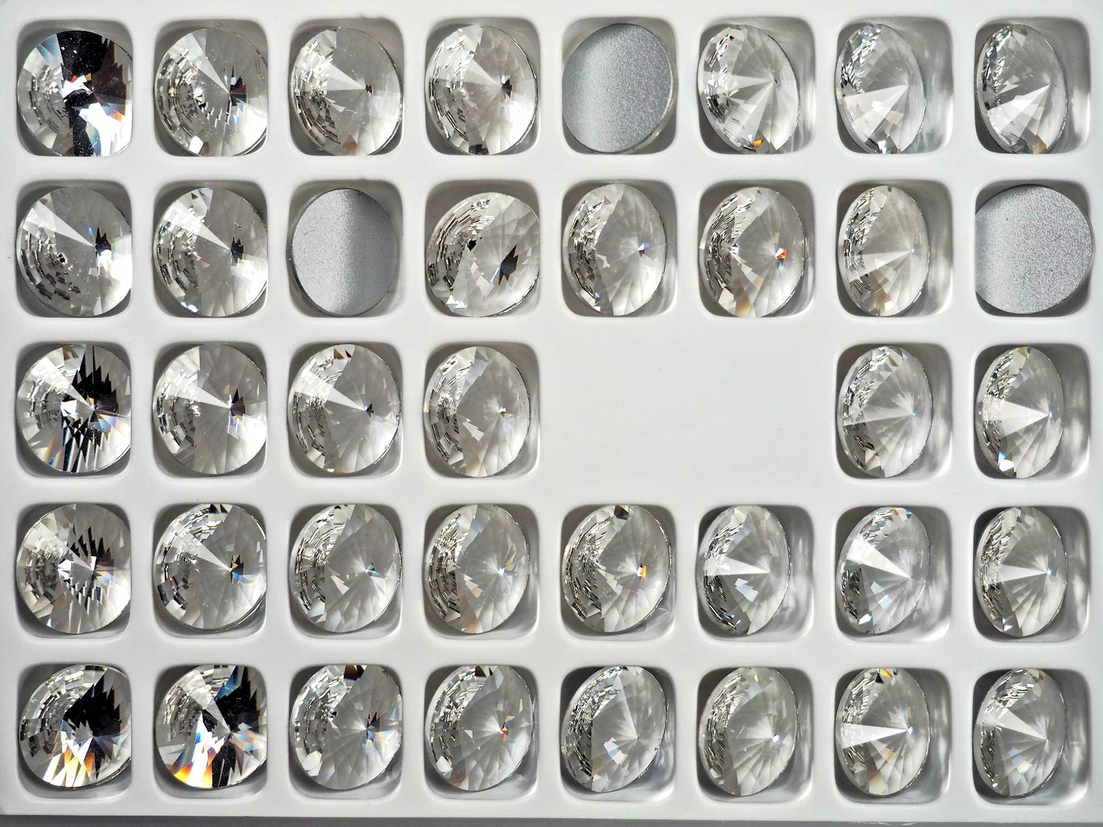 Crystal clear, Genuine Preciosa Czech MC RIVOLI FLATBACK Stones, 10-12-14-16mm