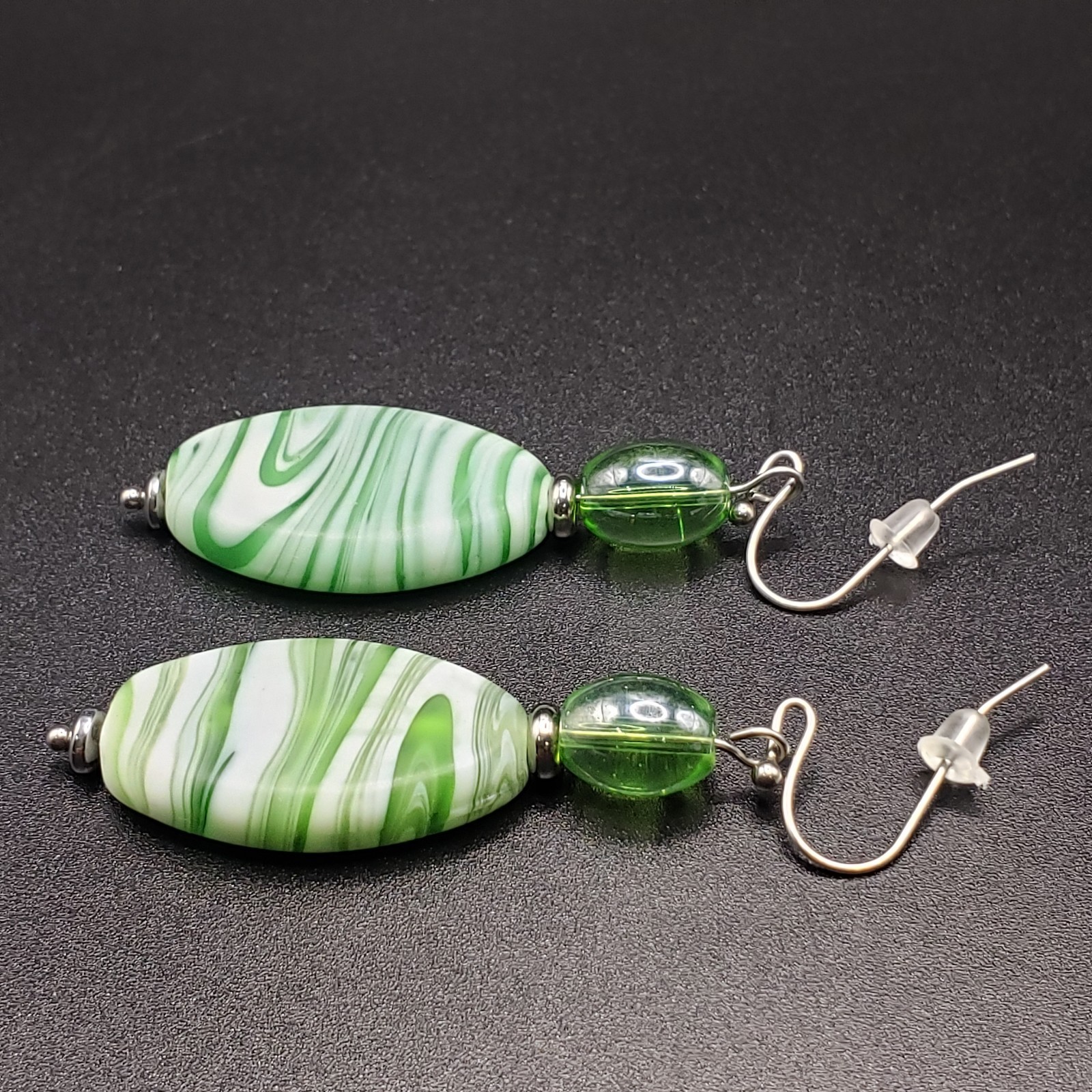 Glass Beaded Costume Dangle Drop HANDCRAFTED Earring