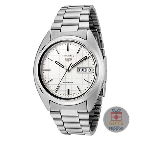 Seiko SNXF05K1 Mesh Me Up 5 Automatic Watch 37mm Silver Stainless Steel New