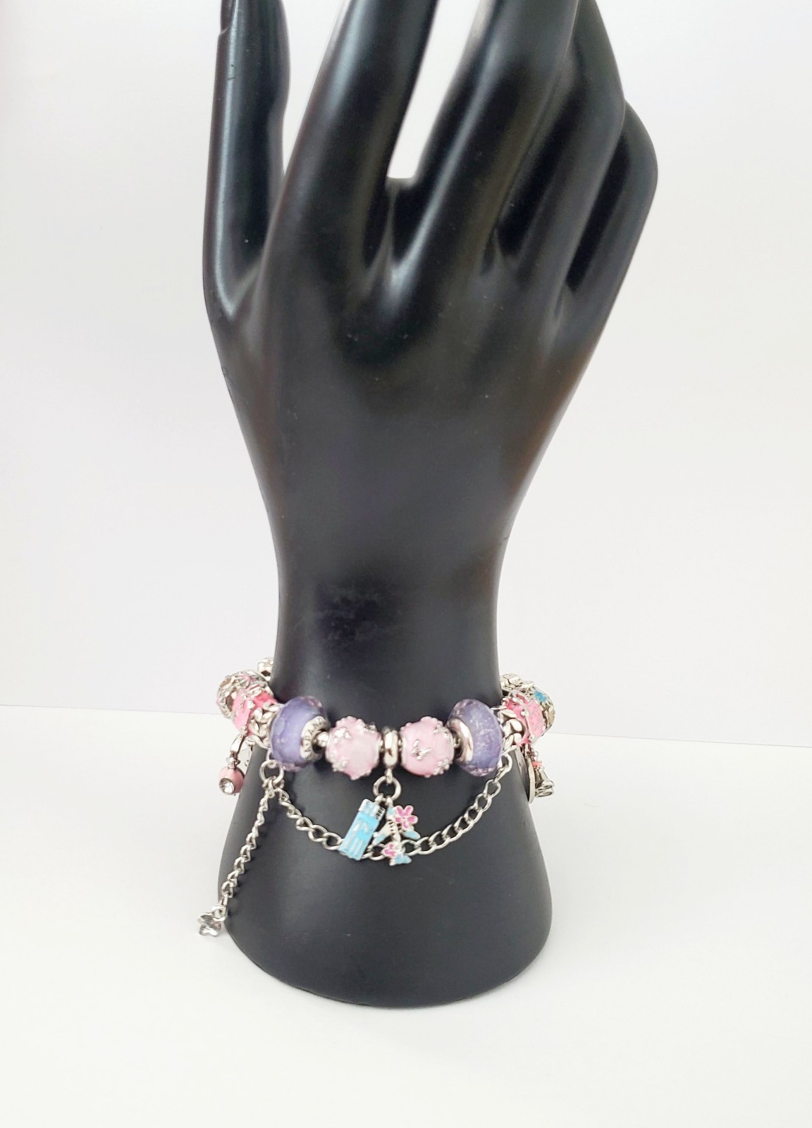 Authentic Pandora Travel Charm Bracelet Multicolor Gift Set New in Box