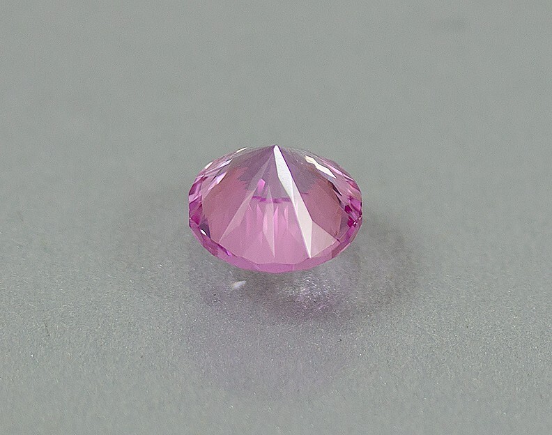 Pink Spinel. Lab Created. 10 mm.5.10 cts. New Design “Sunburst”. Amazing Flash