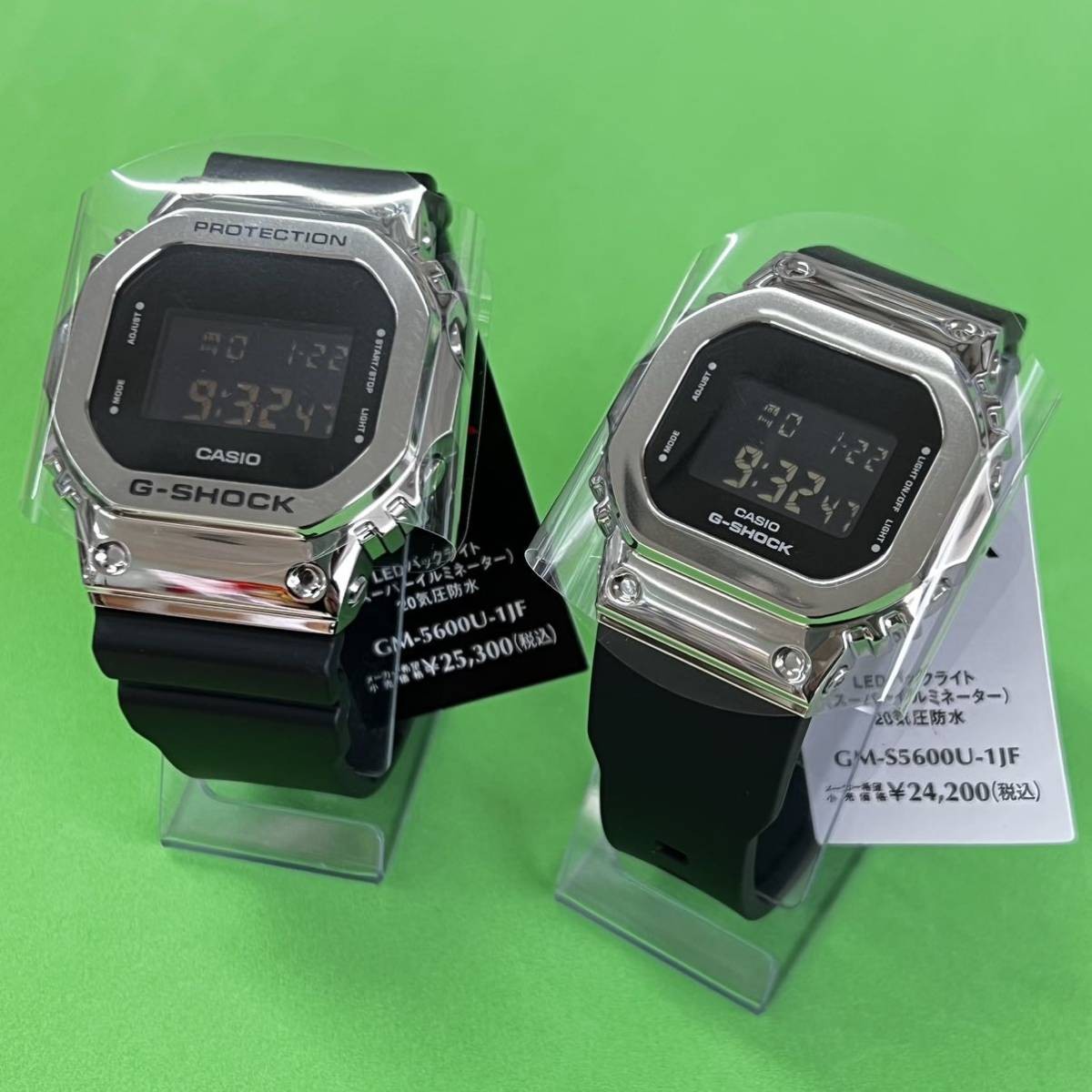 CASIO G SHOCK Pair Watch GM 5600U 1JF GM S5600U 1JF Silver Metal Bezel Digital 2