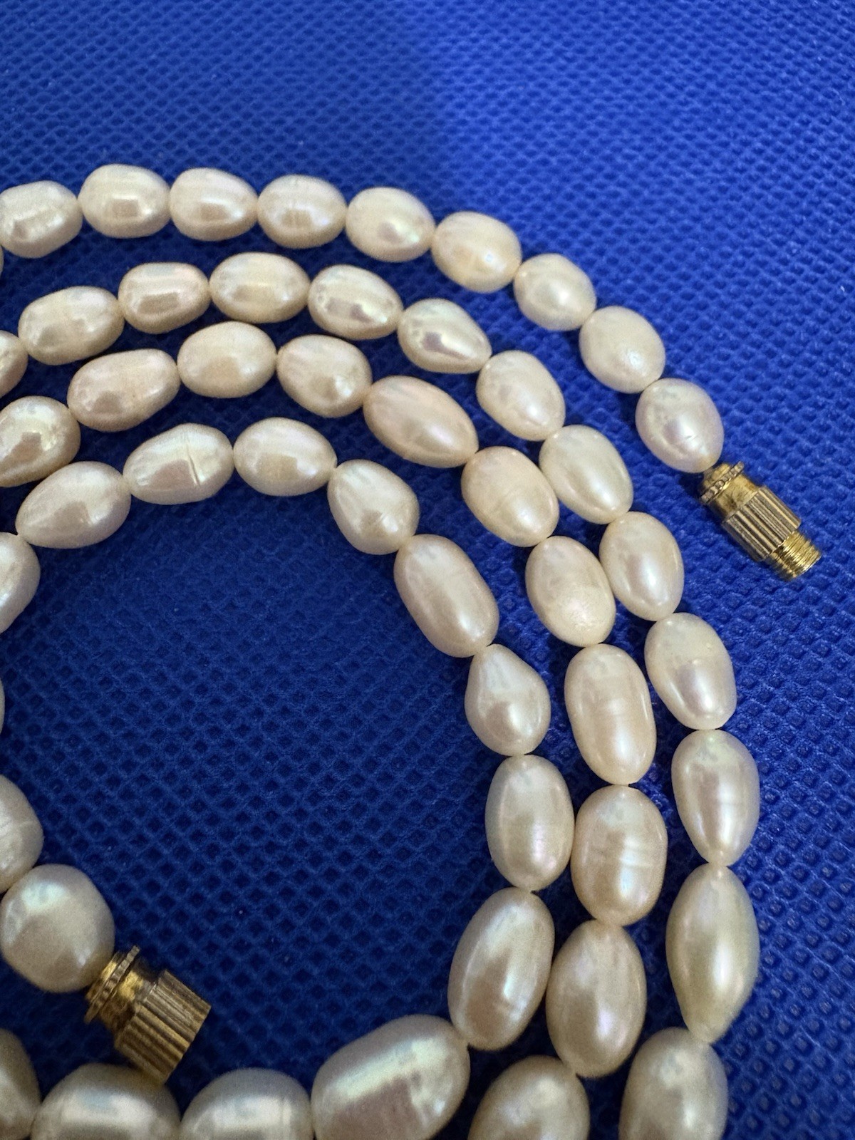 B15/ Genuine Natural Baroque/Freshwater 28” Pearl Necklace- Approx. 8x5mm Pearls
