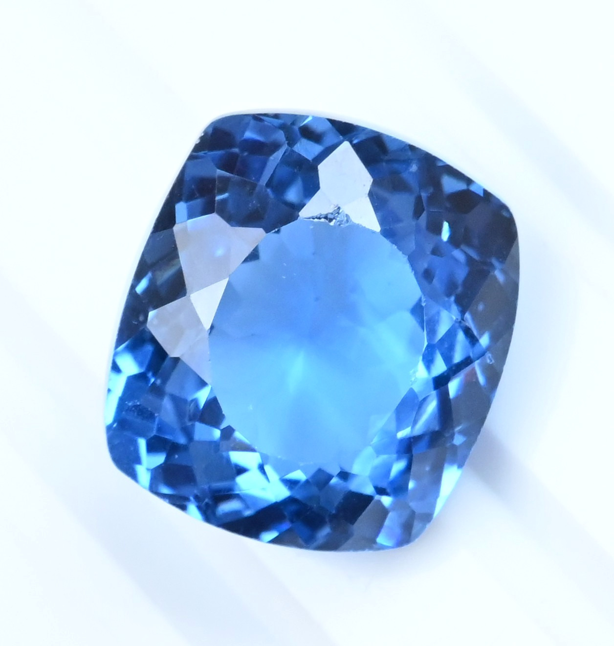 22.65 Ct Natural Flawless Namibian Blue Jeremejevite Cushion Certified Gemstone