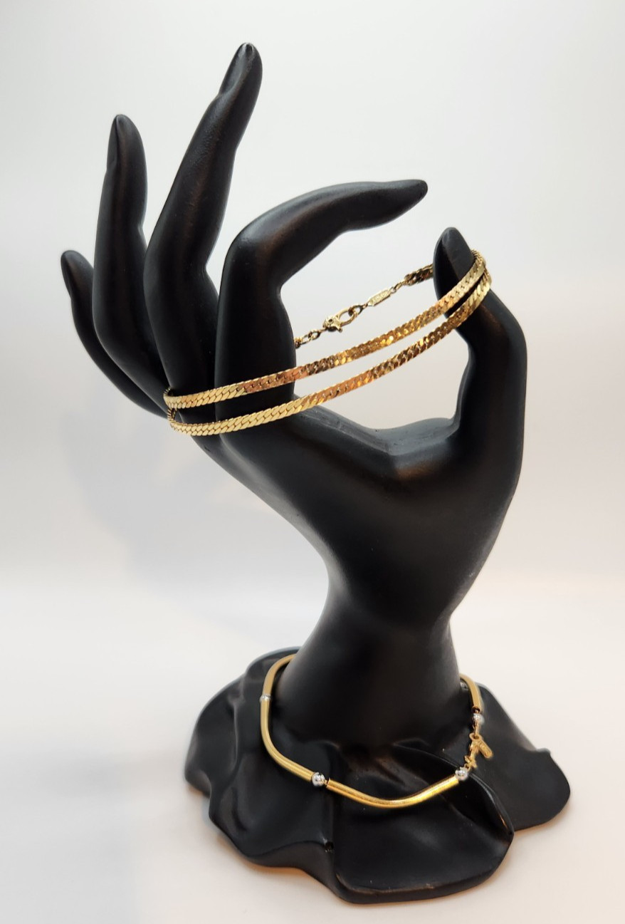 Vintage Goldtone Monet Bracelet 2 piece lot