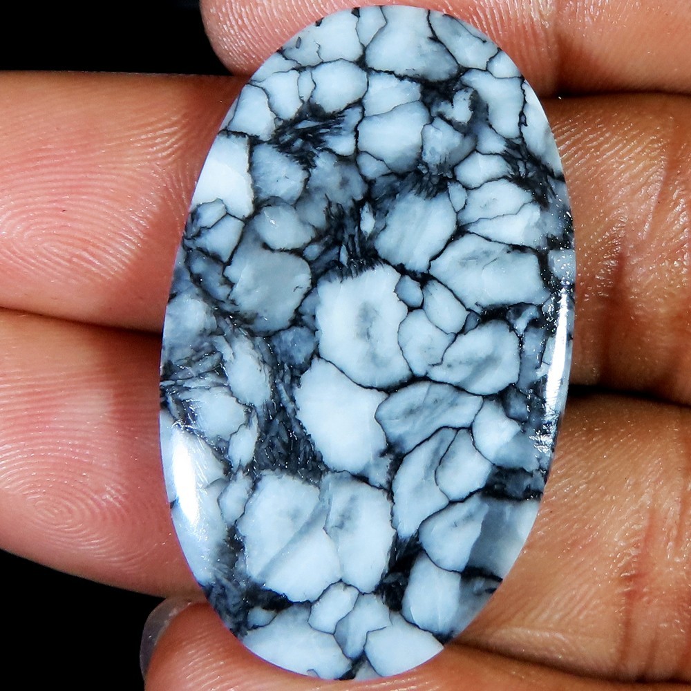 (23X39X04 MM SIZE) 50.65 Carat. NATURAL PINOLITH JASPER OVAL CABOCHON GEMSTONE