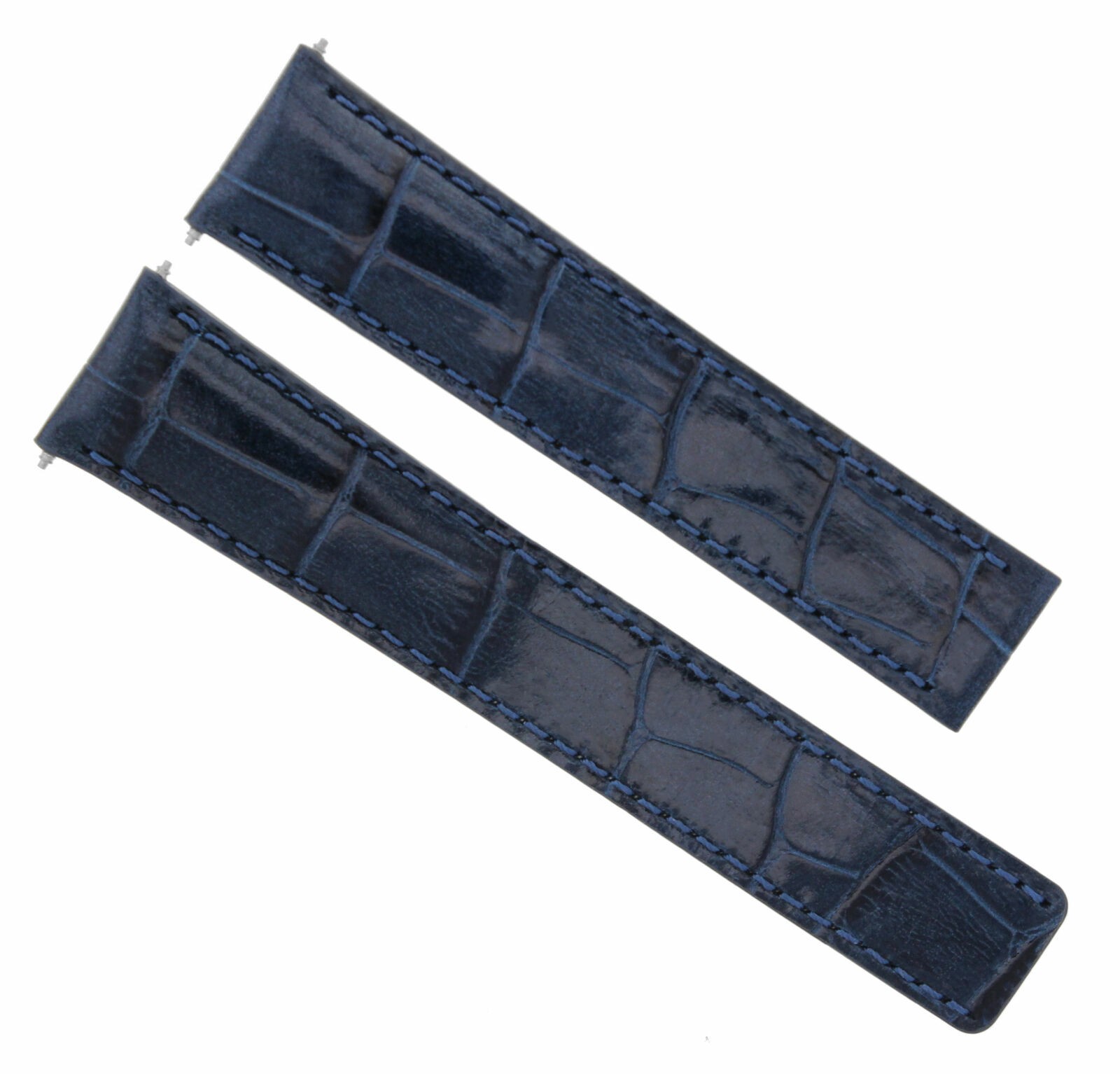 18MM/16MM LEATHER WATCH STRAP BAND DEPLOYMENT CLASP FOR TAG HEUER WATCH BLUE