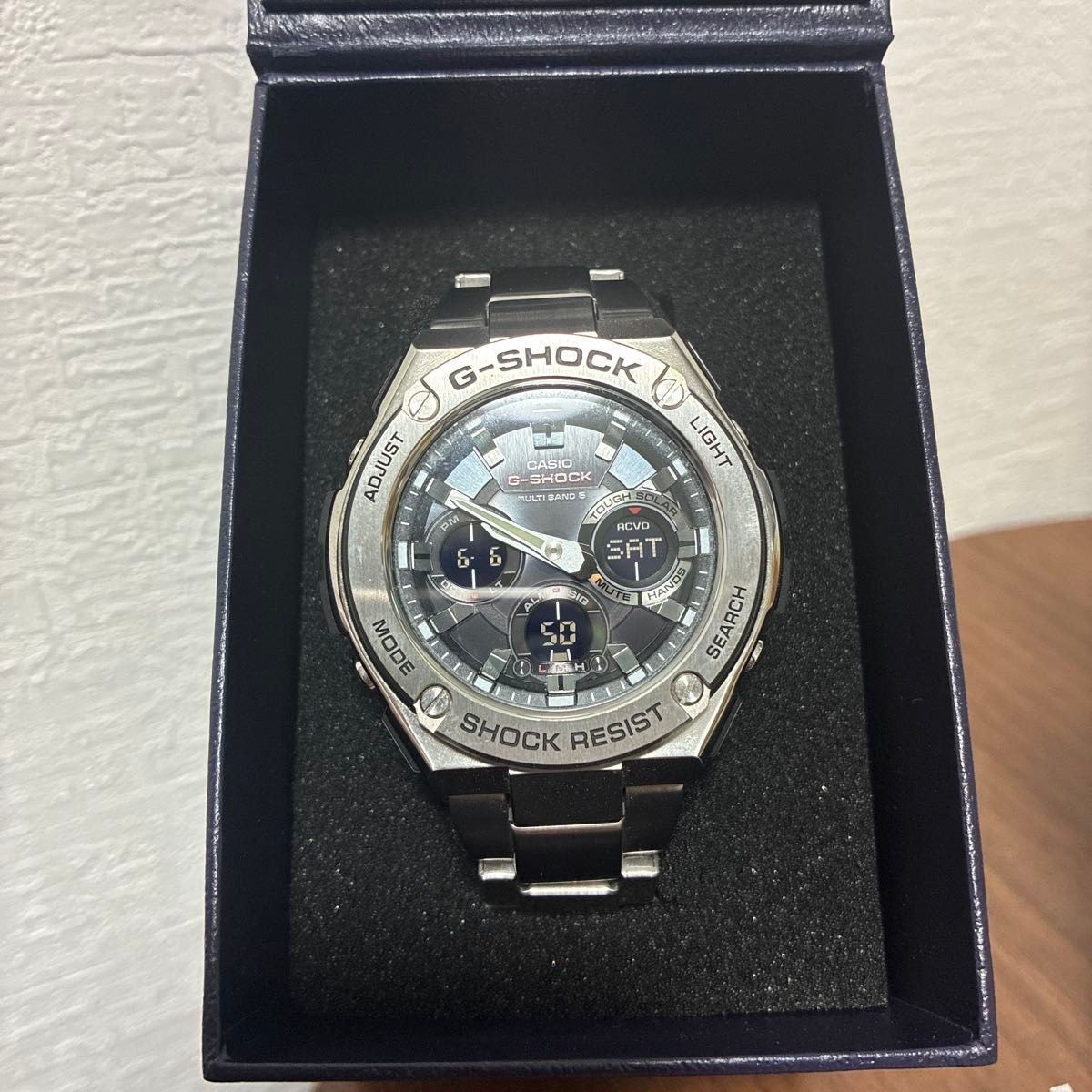 Boxed G SHOCK G STEEL GST W110D Radio Solar Working Item CASIO Watch