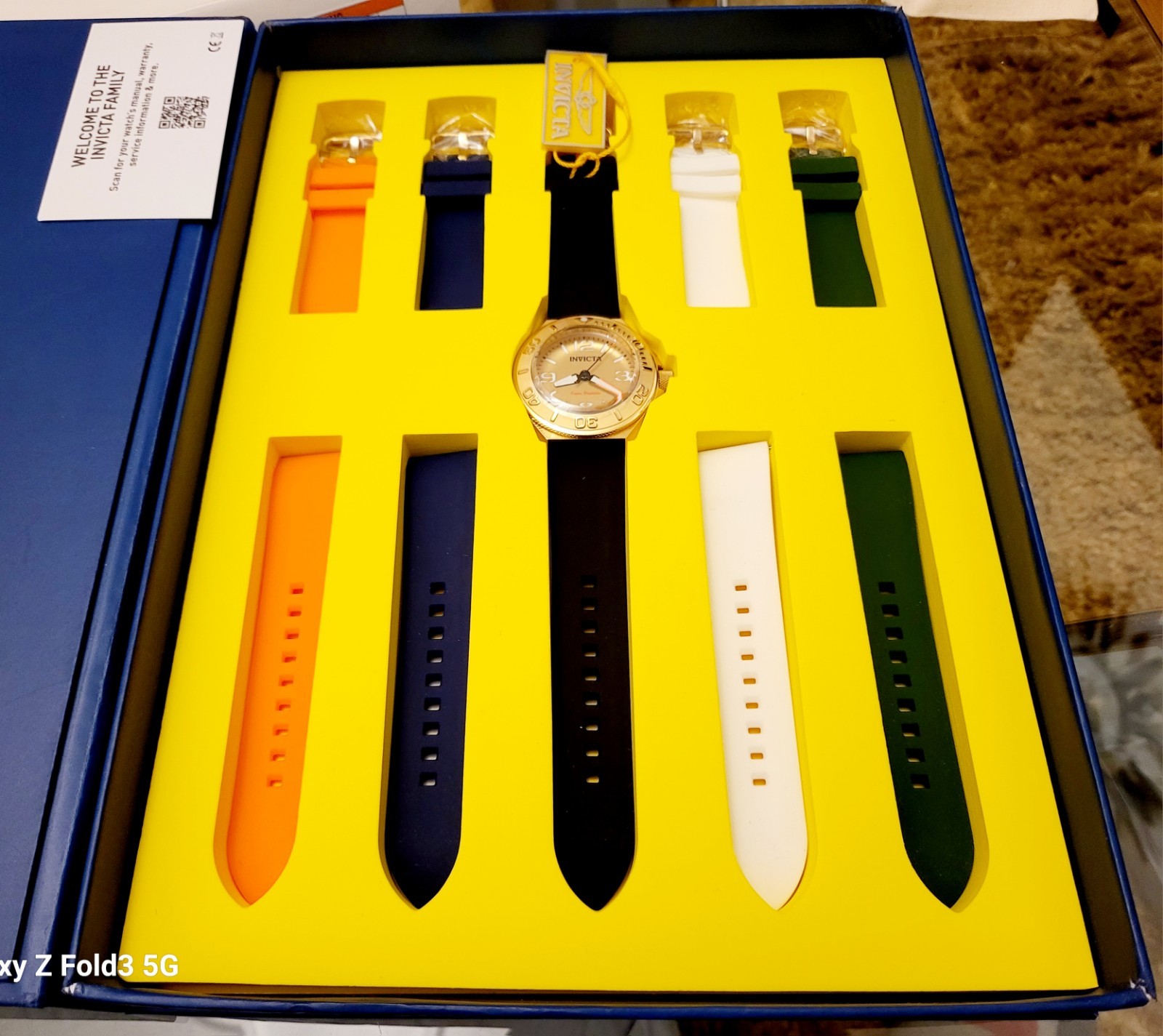 Invicta OCEAN PREDATOR Watch with Green, Orange, White, Blue, Black Strap 49473