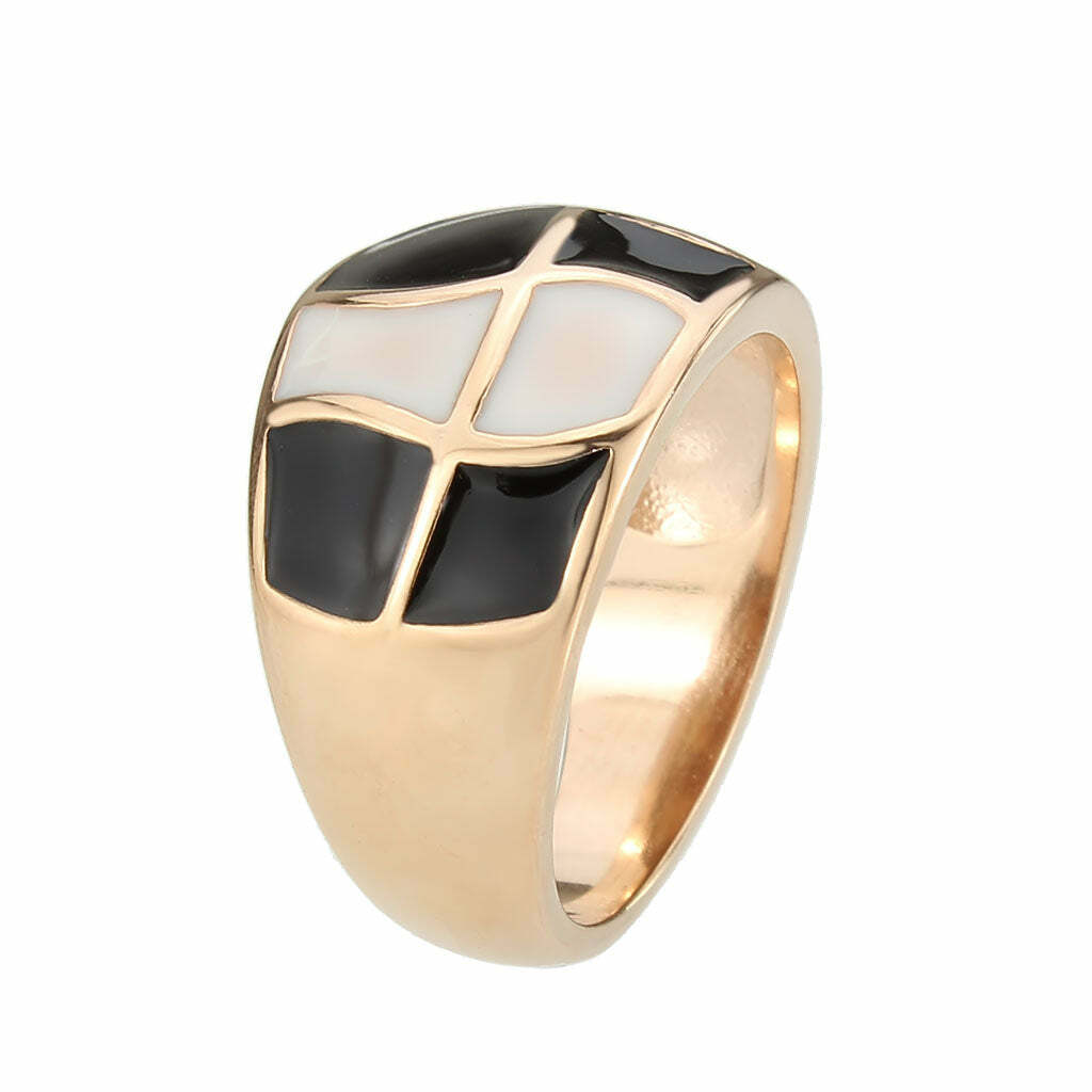 TK3827 – IP Rose Gold(Ion Plating) Stainless Steel Ring with NoStone in No Stone
