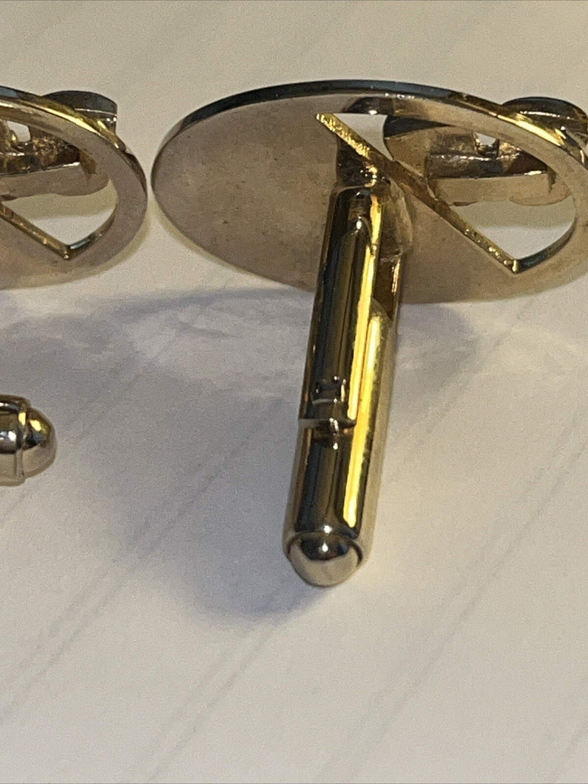 Men’s Vintage Cufflinks, Theater, Drama, Comedy / Tragedy Masks Gold tone