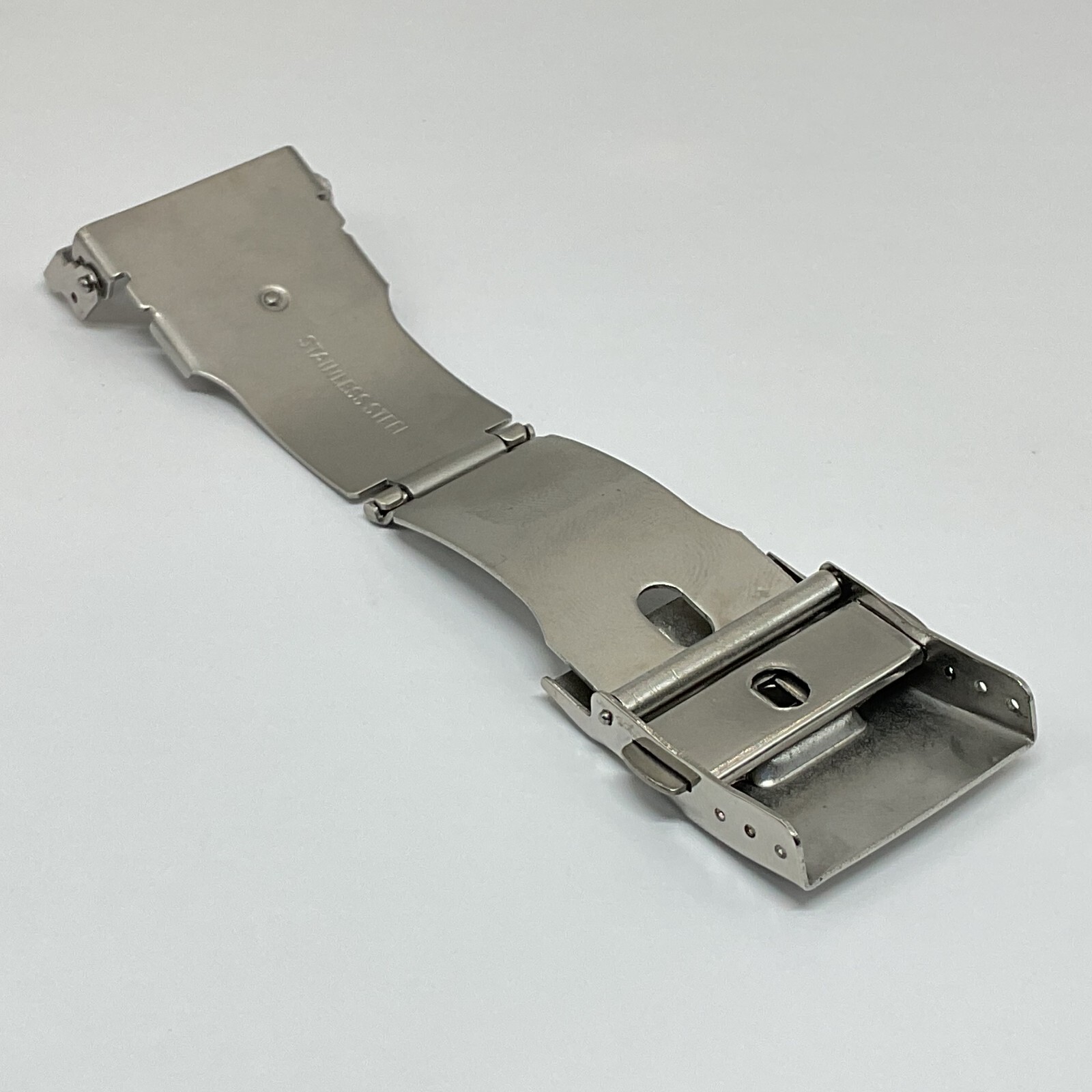HEAVY 20MM DOUBLE BUTTON FLIP LOCK CLASP BUCKLE FOR SEIKO CITIZEN LEATHER STRAPS