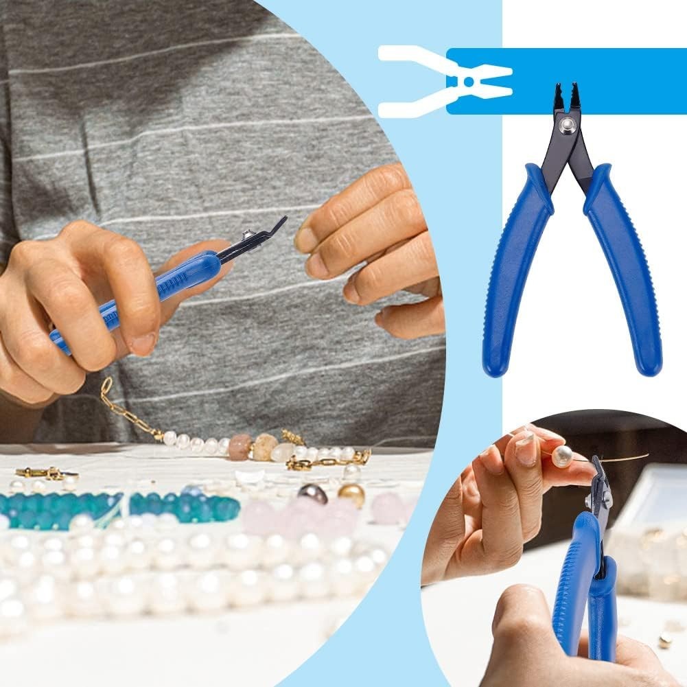 Deep Blue Alloy Steel Bead Crimping Pliers – Perfect for Jewelry Making