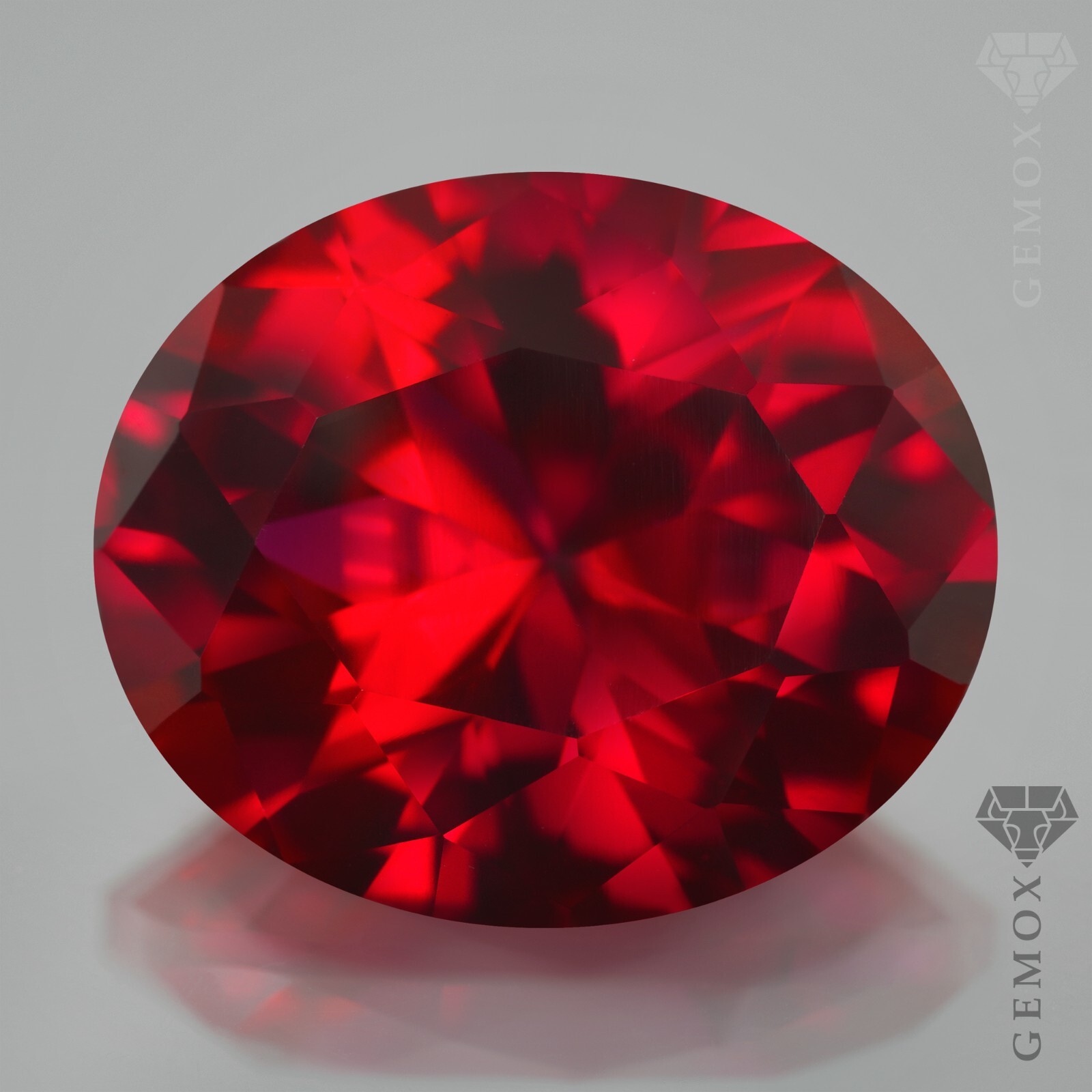 Real Ruby Loose Gemstone Lab-Grown Oval Cut classic ruby Rose Red Color Stone EU
