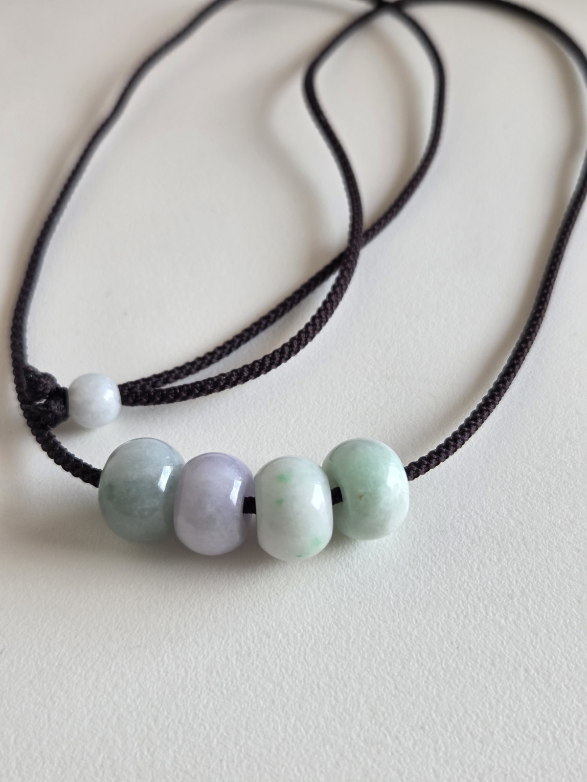Natural Burmese Jade Barrel Charm Pendant Necklace