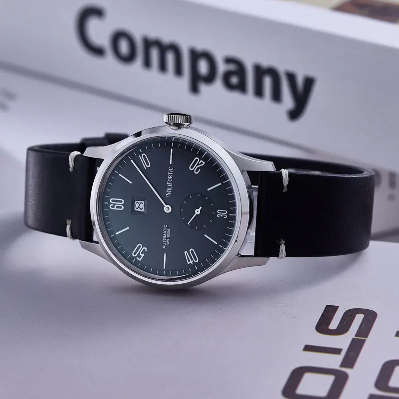 Milifortic 38MM Jumping Hour Auto Watch Sapphire Crystal 10ATM Mechanical