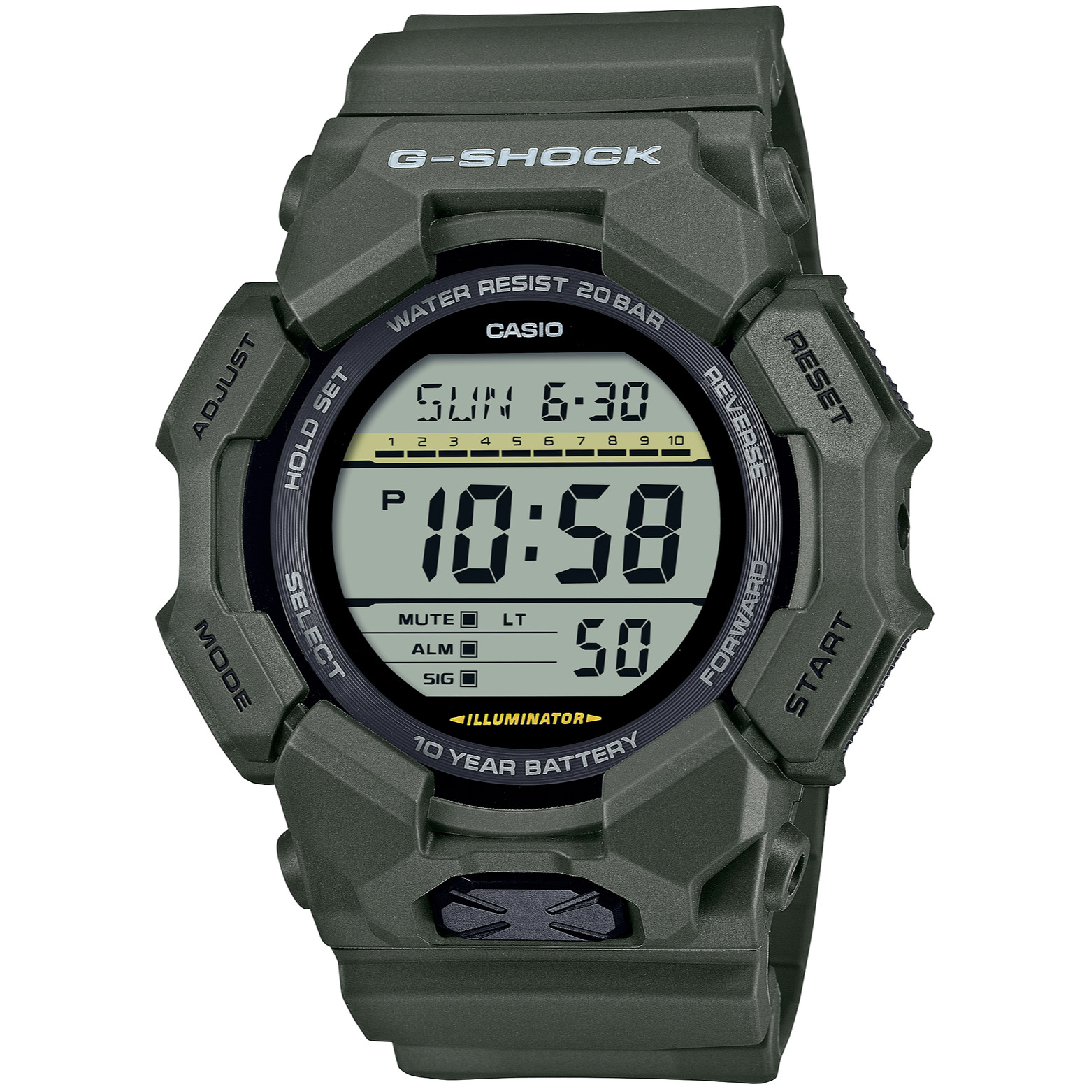 Casio G-Shock GD-010-3JF Quartz Gray Dial 51.9 mm Watch