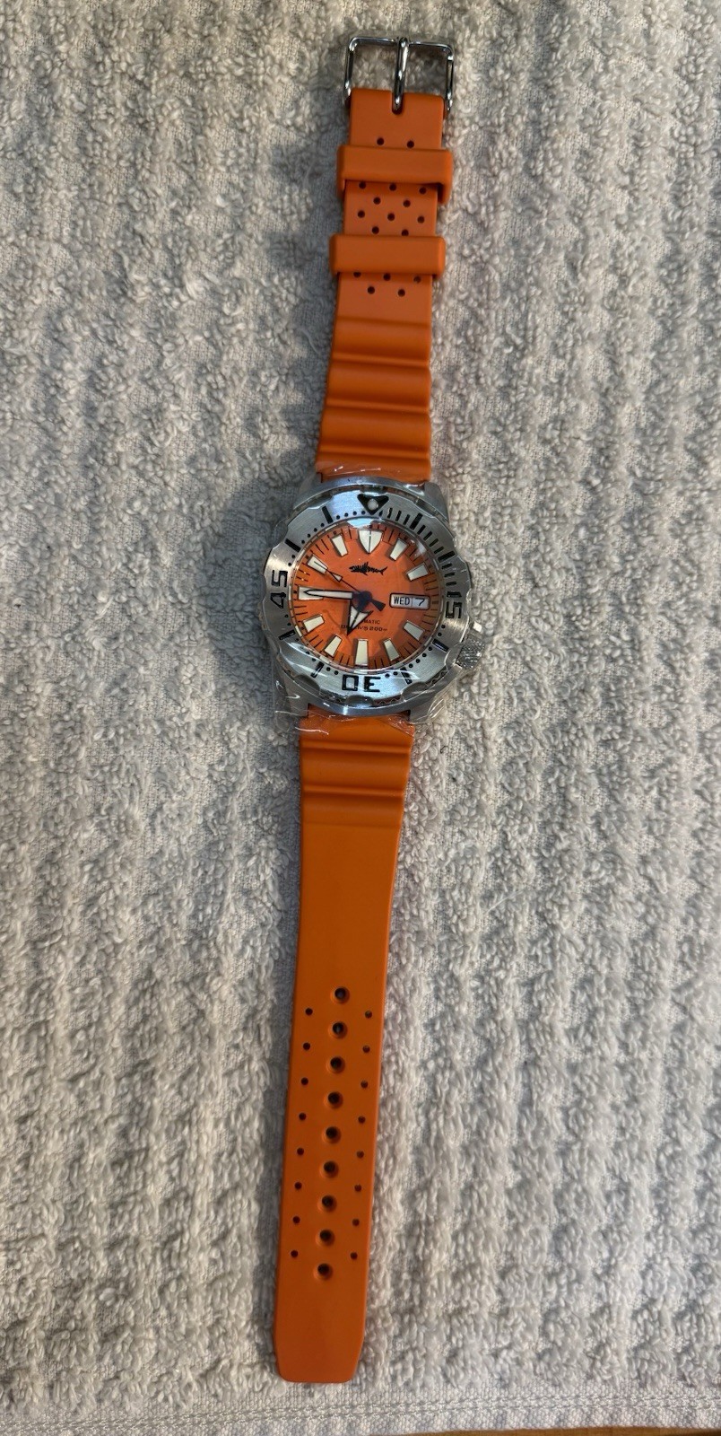 HEIMDALLR MONSTER Orange Dial Upgraded Italian Orange Rubber Strap