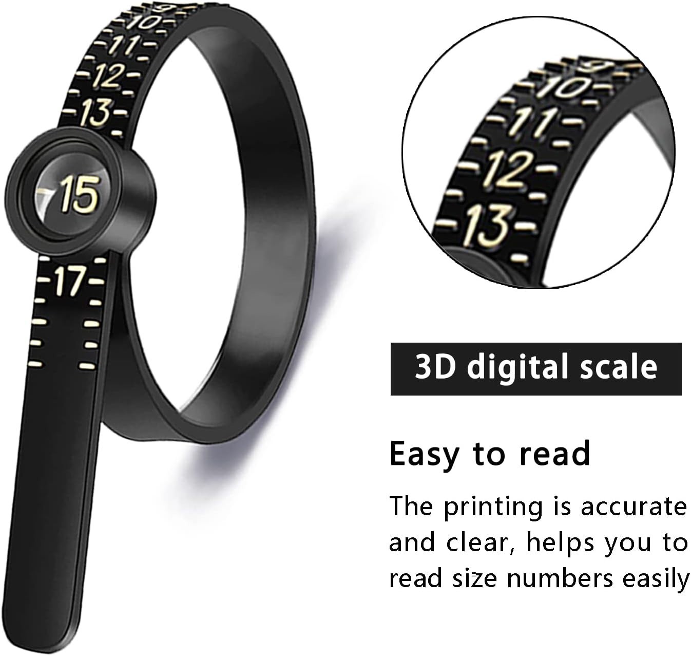 Compact Ring Measurement Tool with Clear Markings – Perfect for All Ages