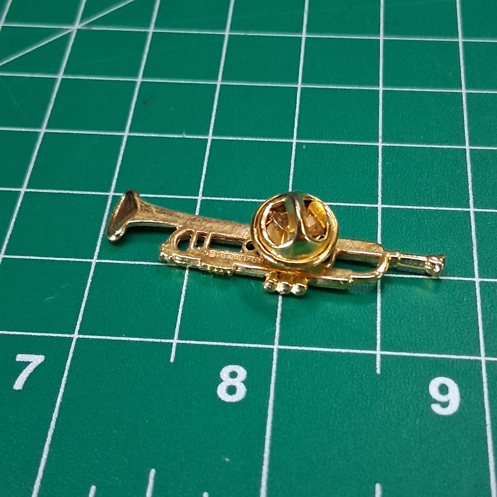 Vintage Future Primitive Gold Tone Trumpet Design Pin