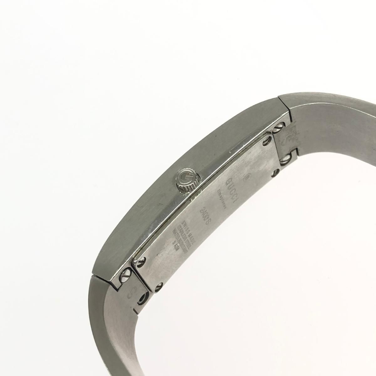 Gucci Quartz Watch 2400S Silver Ladies 15cm Strap From Japan