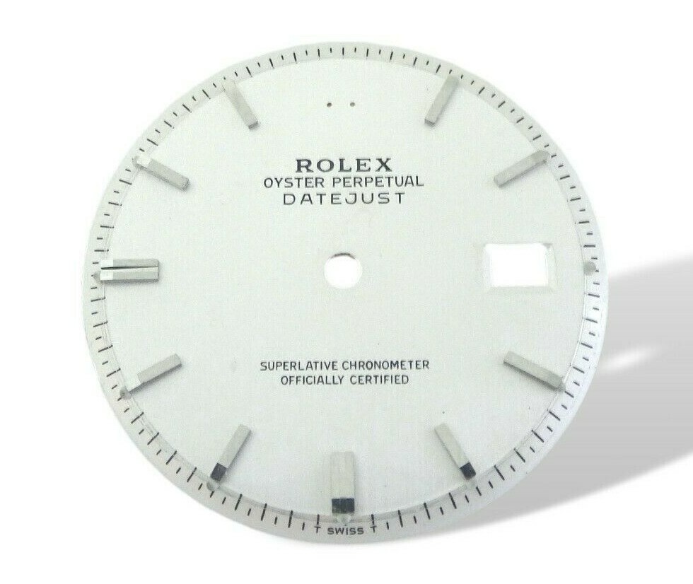 Rolex Men’s Slowset Datejust Non Quick Watch Dial Part 1600 1601 1603 White
