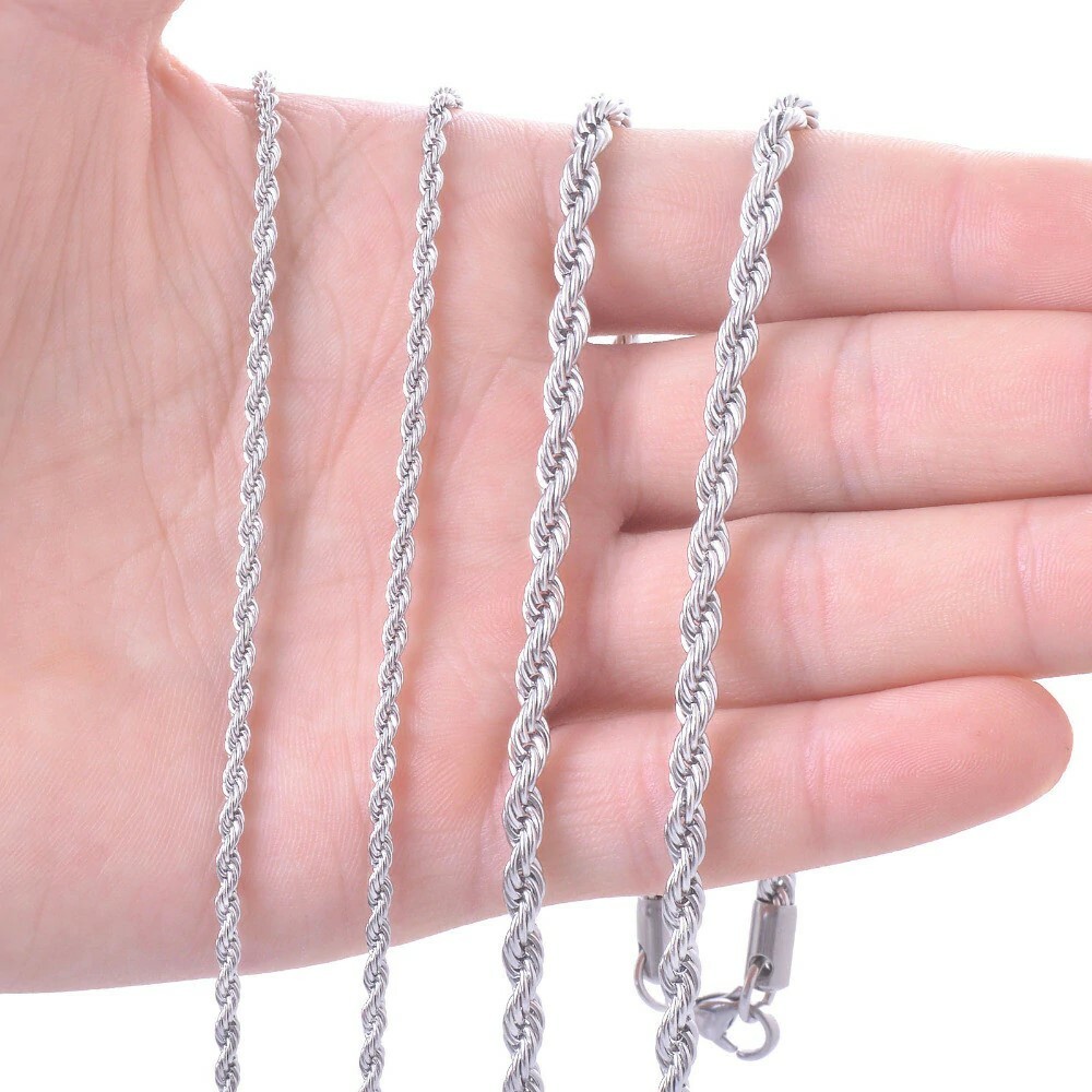 Stainless Steel 45 cm (17.7 in) 3 mm Rope Necklace