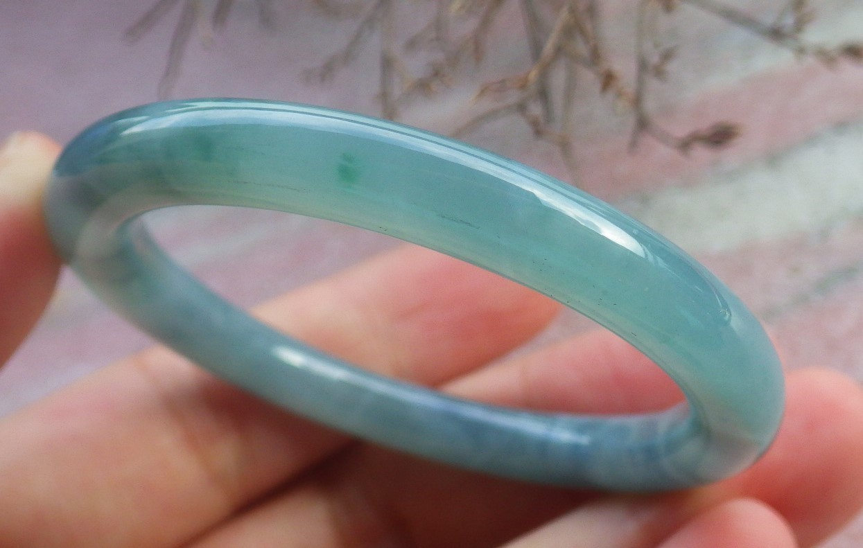 Video Certified Green A JADE Jadeite Baby Circle Bangle Bracelet 43mm 709583 AS