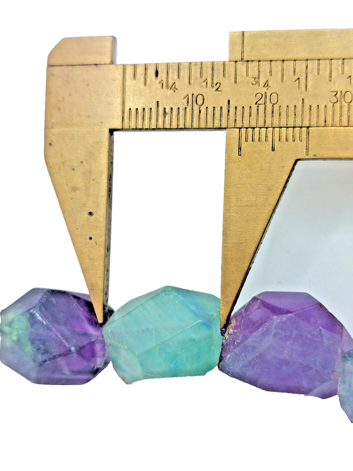Vtg. Sterling Silver Rainbow Fluorite Faceted Bead Statement Necklace 132g