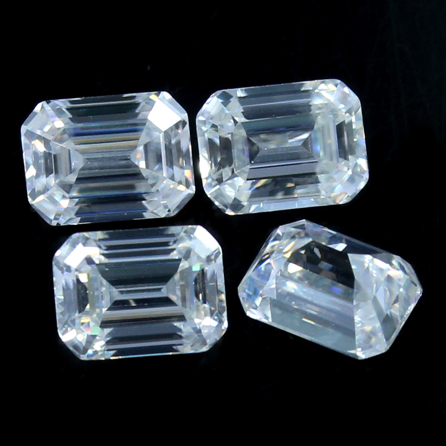 1.2 Ct Natural Certified DE Color VVS1 Excellent 2.5×5 MM Emerald Diamond 4 Pcs