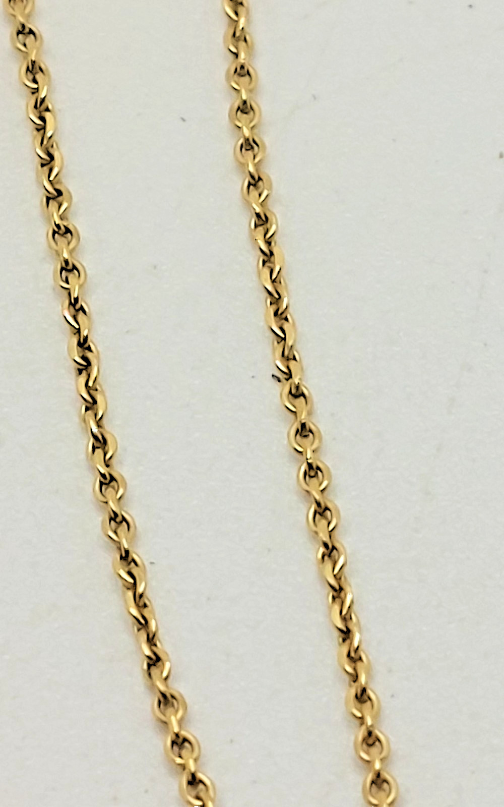 18k Solid Yellow Gold 18″ Cable Link Chain 1mm 2.2g