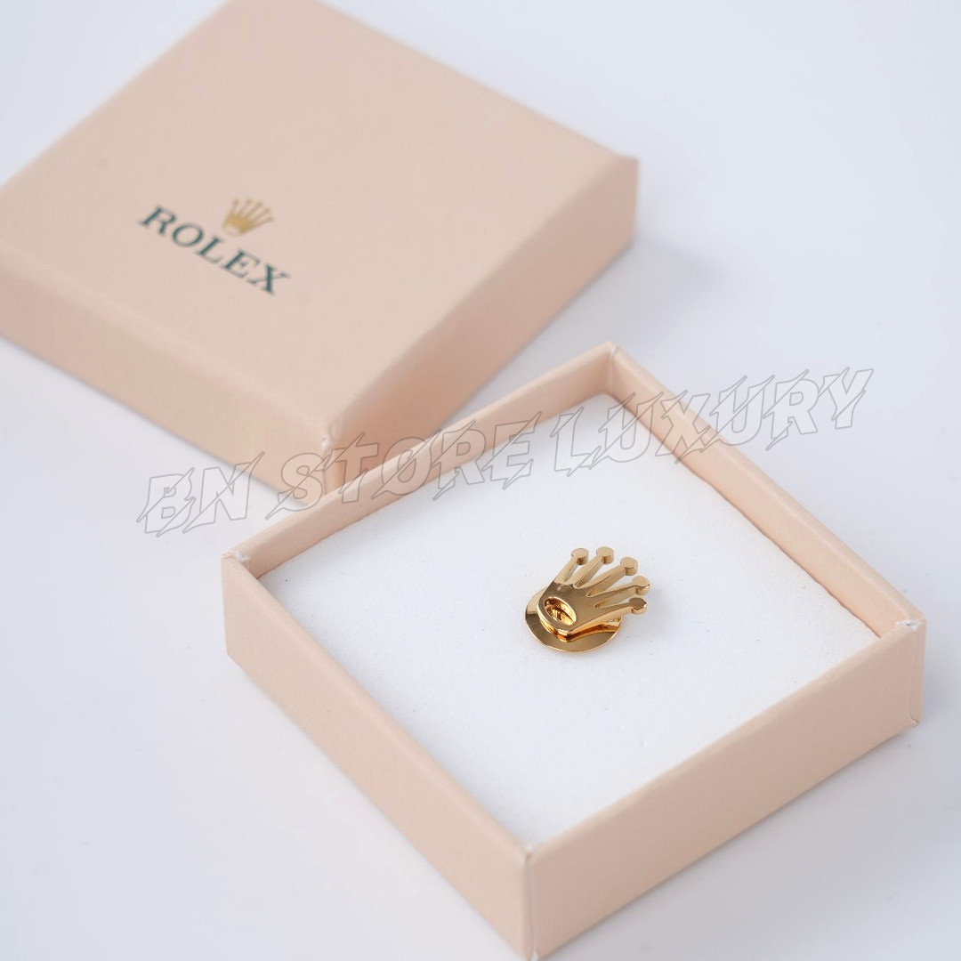 ROLEX Gold Crown Logo Lapel Pin Brooch Luxury VIP Gift Rare Collectible NOS