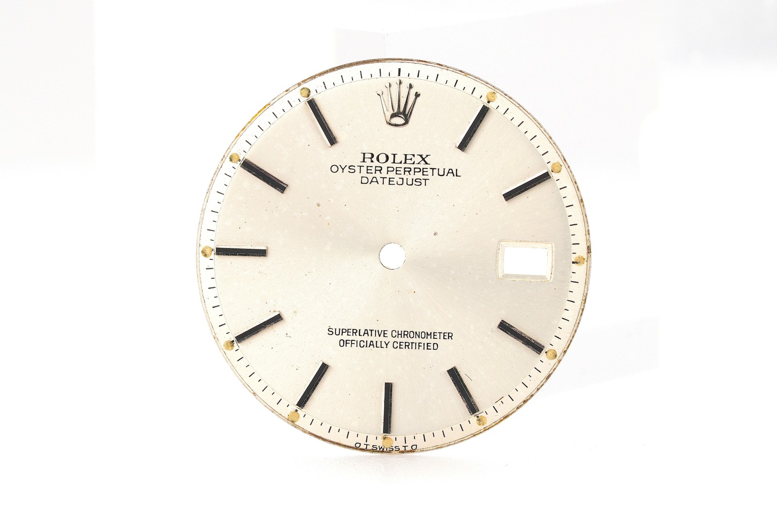 Factory Rolex Silver Datejust Dial for Men 36mm Non-Quickset Model